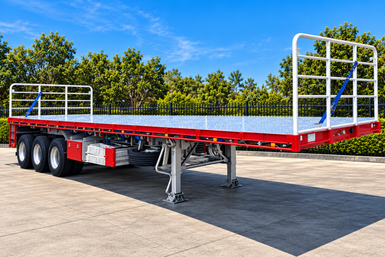 Viking Flat Top range showcasing versatile deck configurations and equipment options for machinery, commercial freight, containers and general transport applications